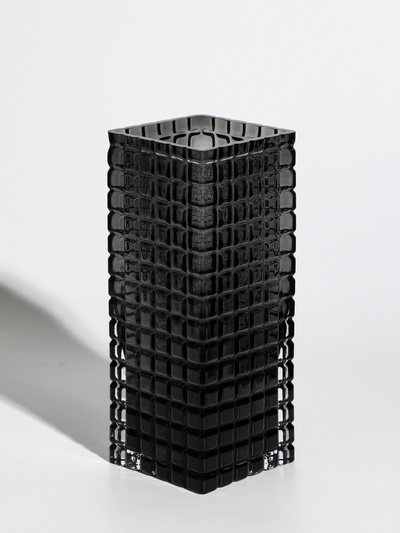 Ваза для цветов «Валери», кубики, 24.5×10 см, стекло, серая