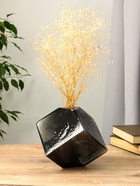 Ваза «Джуди», 21×21 см, стекло, чёрная - фото 45636591