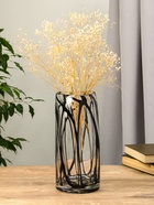 Ваза «Мэдисон», 29×12 см, стекло, прозрачно-чёрная - фото 809000774