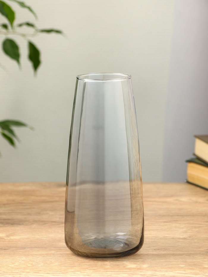 Ваза «Кэнди», 22×9×6.5 см, стекло, серая - Фото 1