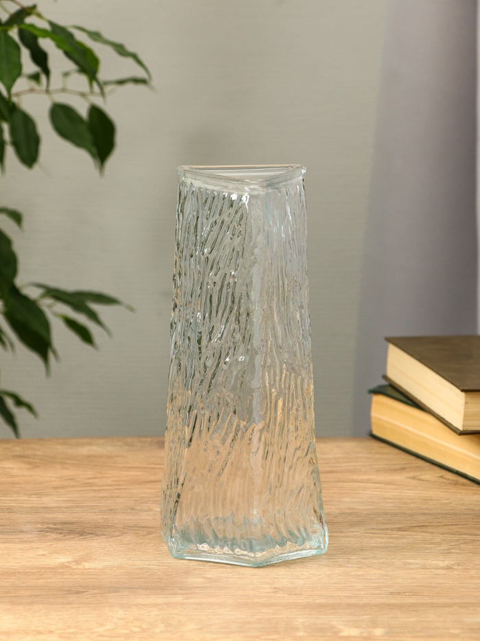 Ваза «Джойс», 24×11×7.5 см, стекло, прозрачная