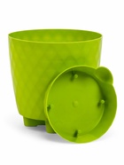 Горшок для цветов, с прикорневым поливом «Румба», 1.5 л, d=14 см, h=14.5 см, пластик, с поддоном, цвет киви - Фото 4