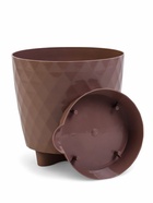 Горшок для цветов, с прикорневым поливом «Румба», 1.5 л, d=14 см, h=14.5 см, пластик, с поддоном, цвет мокко - Фото 4