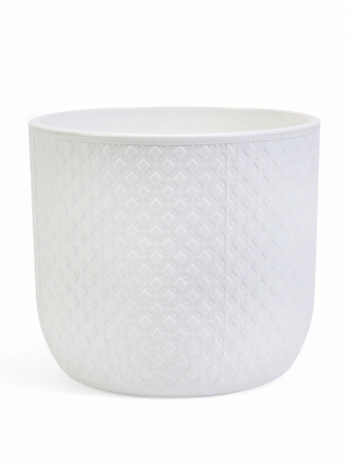 Кашпо для цветов «Клевер», 4.5 л, d=20 см, h=18 см, пластиковый, белый - Фото 1