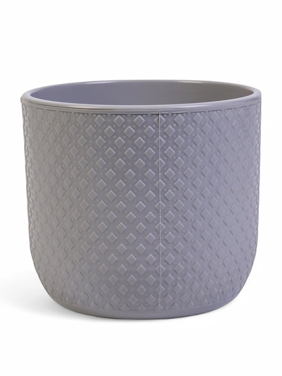 Кашпо для цветов «Клевер», 4.5 л, d=20 см, h=18 см, пластик, цвет серый шёлк