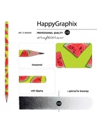 Карандаш чернографитный «HappyGraphix. Fresh & fruity. Арбуз», твёрдость НВ - фото 119821585