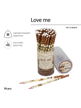 Карандаш чернографитовый Love Me, НВ
