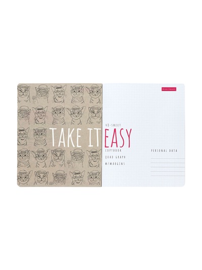Тетрадь Альт «EASY LIFE.КОТЫ», 48 листов, в клетку, МИКС