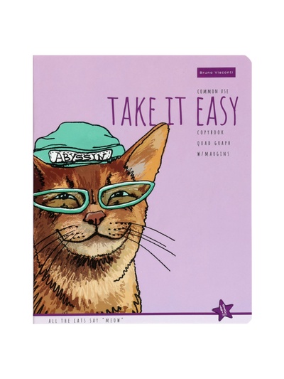 Тетрадь Альт «EASY LIFE.КОТЫ», 48 листов, в клетку, МИКС