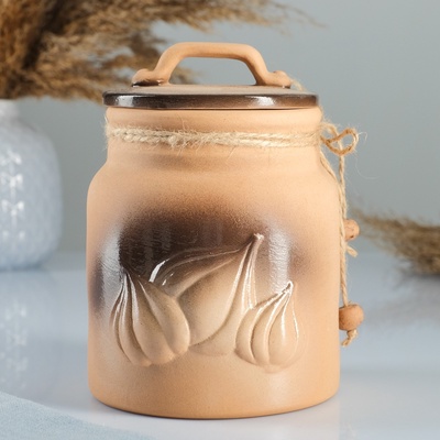 УЦЕНКА Банка для чеснока "Ретро" 1л / 16х11,5см, стандарт