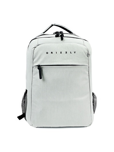 Рюкзак школьный, эргономичная спинка, Grizzly 556, 39×26×19, отделение для ноутбука, серый