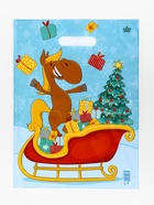 Пакет подарочный новогодний «Веселье», полиэтиленовый с вырубной ручкой, 40×31 см, 30 мкм - Фото 3