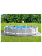УЦЕНКА Бассейн каркасный INTEX Prism Frame 26756NP, 610×132 см, фильтр-насос, лестница, тент, подстилка, круглый - Фото 10