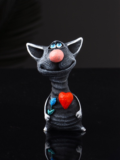 Фигурка полистоун «Кот романтик», 8×5×5 см