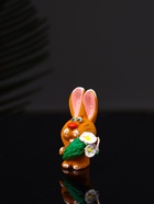 Фигурка полистоун «Зайчик с цветами», 5×3×3.2 см - фото 46007358