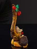 Фигурка полистоун «Ёжики под малиновым деревом», 12.5×6.3×4.3 см - фото 46007397