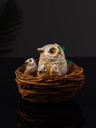 Фигурка полистоун «Совушки в гнезде», 7.5×10×9.2 см - фото 46007414