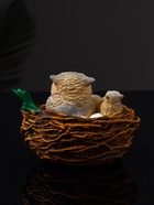 Фигурка полистоун «Совушки в гнезде», 7.5×10×9.2 см - фото 46007416