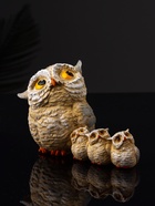 Фигурка полистоун «Сова и три совёнка», 8.3×12.5×6.5 см - фото 46007424