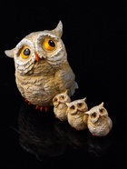 Фигурка полистоун «Сова и три совёнка», 8.3×12.5×6.5 см  (артикул 10887478)  большой выбор товаров оптом и в розницу по низким ценам с доставкой