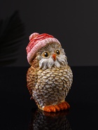 Фигурка полистоун «Сова в шапочке», 11×6×7 см - фото 46131626