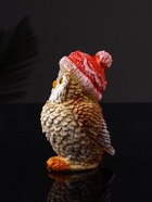 Фигурка полистоун «Сова в шапочке», 11×6×7 см - фото 46007449