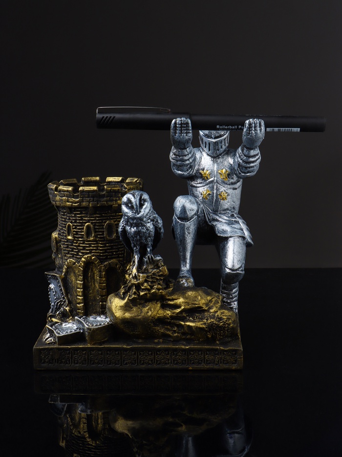 Органайзер для канцелярии «Рыцарь с совой», 15.5×14.5×9 см - Фото 1