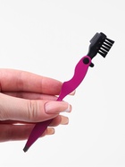 Щёточка с пинцетом и бритвой для бровей и ресниц, 3в1, 10.5 см, МИКС - Фото 5