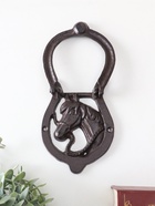 Дверной молоток для входной двери «Конь в подкове», чугун, 12×2×15 см - Фото 4
