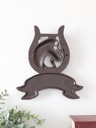 Дверной молоток для входной двери «Конь в подкове - Welcome», чугун, 18×2×21 см - Фото 5