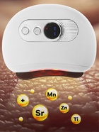 Массажер для лица LEM-30, вибрационный, гуаша, с подогревом, от АКБ, белый - Фото 3