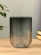 Ваза «Айрис», 23.5×17×7 см, стекло, серая - Фото 1