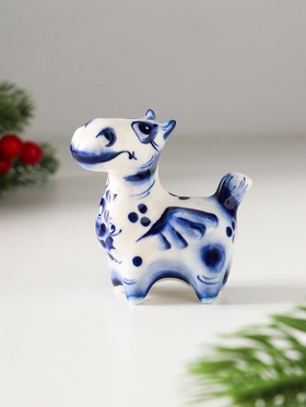 Фигурка фарфор «Конь Пегас», 7×6.5×3.5 см, гжель 10894197