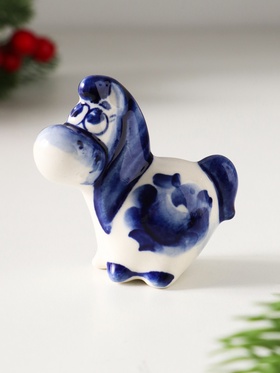 Фигурка фарфор «Конь Вася», 5.5×6×3 см, гжель 10894203