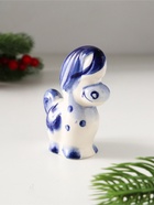 Фигурка фарфор «Лошадь Василиса», 8×6.5×3.5 см, гжель - фото 119109122