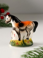 Фигурка фарфор «Лошадь Зорька», 7×7×3.5 см, гжель, цветная, МИКС - фото 54803992