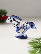 Фигурка фарфор «Конь Старт», 6×8×8 см, гжель - Фото 2