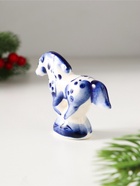 Фигурка фарфор «Конь Старт», 6×8×8 см, гжель - Фото 3