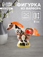 Фигурка фарфор «Конь Старт», 6×8×8 см, гжель, цветная, МИКС - Фото 1