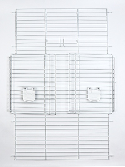 Клетка для кроликов, 60×36×40 см, усиленная, серая