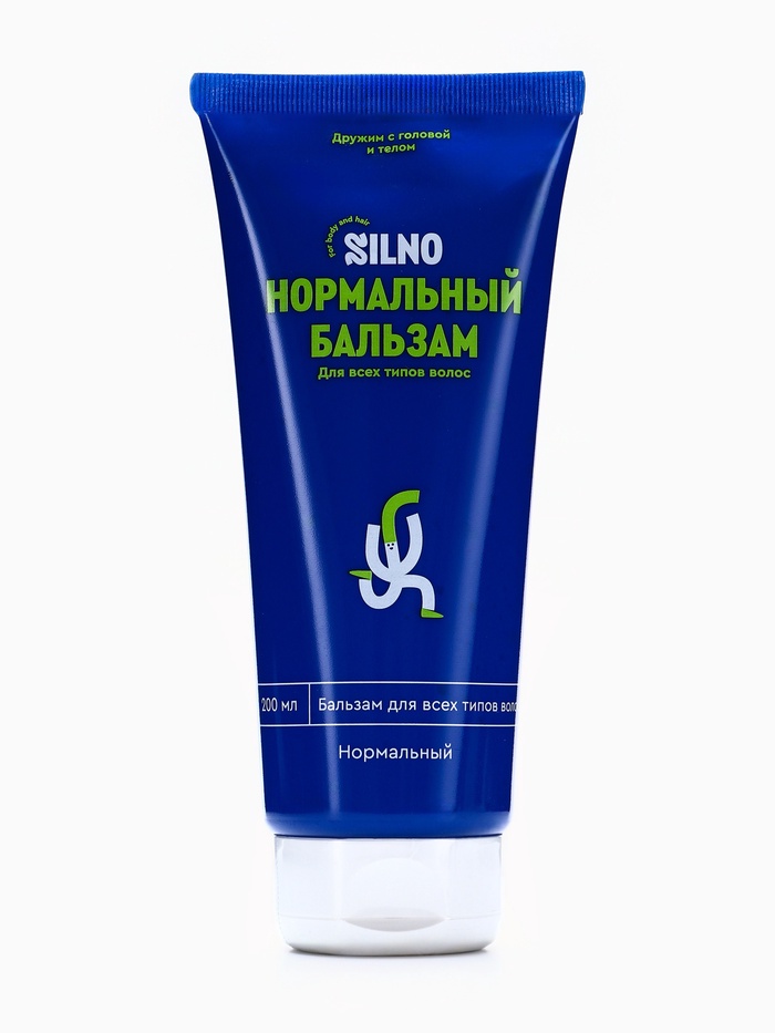 Бальзам для всех типов волос Silno Нормальный, с пшеничными протеинами, 200 мл - Фото 1