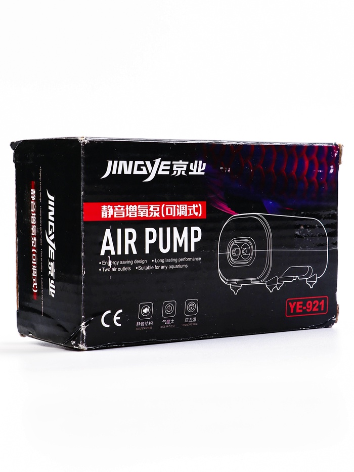 УЦЕНКА Компрессор для аквариума JINGYE YE-642, бесшумный, с регулировкой мощности, 4×4 л/мин,13 Вт - Фото 1