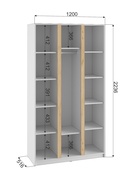 Шкаф трехстворчатый для одежды «Фаворит», 1200×520×2236 мм, цвет белый 10893756