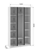 Шкаф трехстворчатый для одежды «Фаворит», 1200×520×2236 мм, цвет белый 10893756
