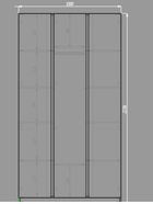 Шкаф трехстворчатый для одежды «Фаворит», 1200×520×2236 мм, цвет кашемир 10893757