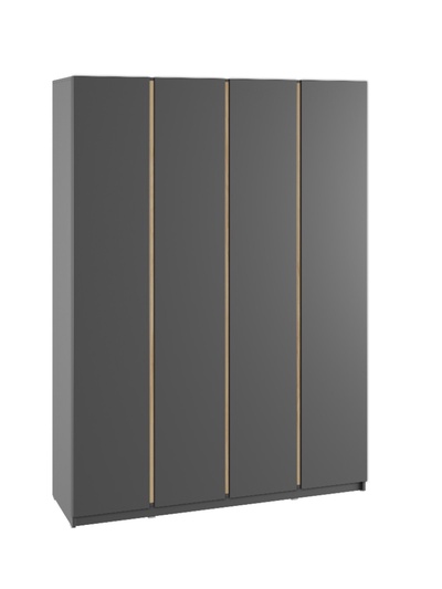 Шкаф четырехстворчатый для одежды «Фаворит», 1600×520×2236 мм, цвет графит
