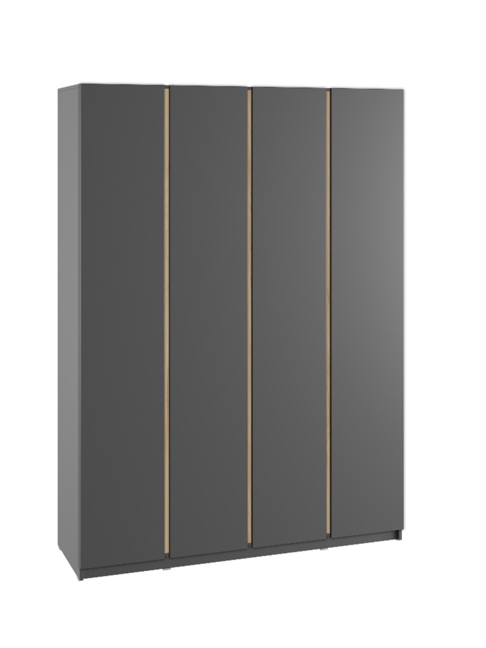 Шкаф четырехстворчатый для одежды «Фаворит», 1600×520×2236 мм, цвет графит - Фото 1