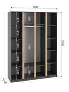 Шкаф четырехстворчатый для одежды «Фаворит», 1600×520×2236 мм, цвет графит - фото 49255485