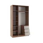 Шкаф трёхстворчатый «Ева», 1200×500×2100 мм, цвет крафт табачный/кашемир - Фото 2