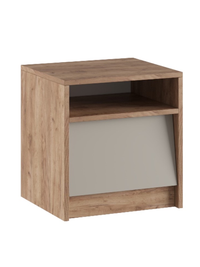 Тумба прикроватная «Ева», с ящиком, 418×370×440 мм, цвет крафт табачный/кашемир - Фото 1